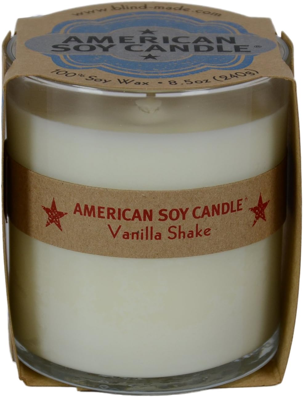 American Soy Candle Vanilla Shake All Natural Soy Wax Candle. 8.50 Ounce Jar