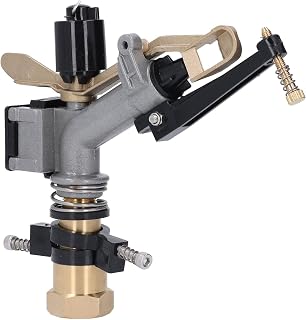 Focket Impact Sprinkler, Copper Aluminum Copper 360 Degree Rotating Sprinklers with Large Area Coverage for Agricultural and Garden Irrigation