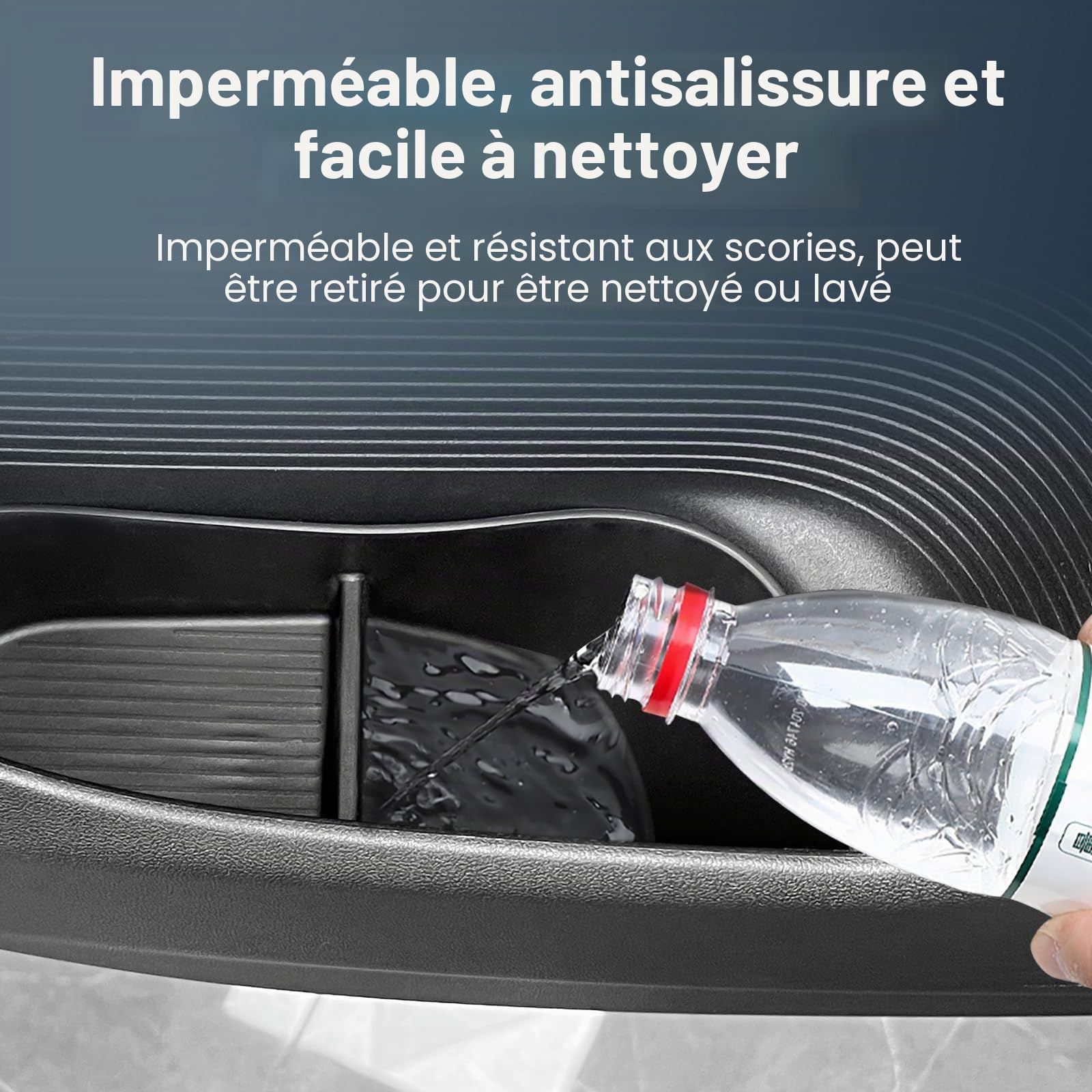 smabee 4 pièces Boîte de rangement latérale Doo pour Xpeng G6 2023 2024 2025 Organisateur de rangement pour porte latérale avant et arrière imperméable pour accessoires Xpeng G6 TPE Noir