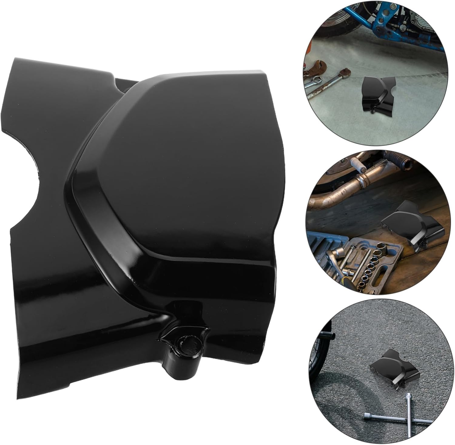 Motorcycle Accessories Chain Guard Cover Engine Shield Metal for 110-125Cc Muffler Heat