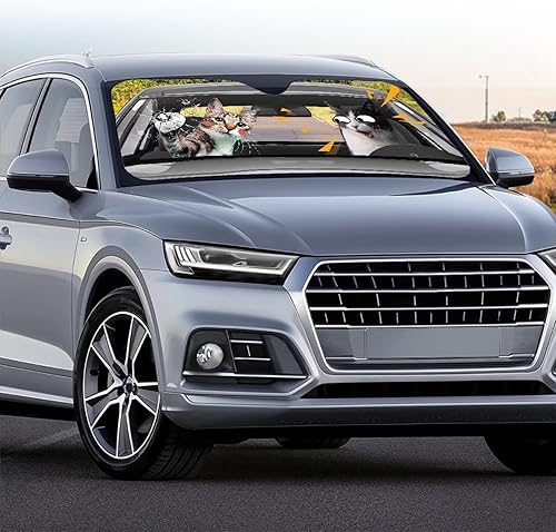 Miniatura 3 de Parasol para parabrisas de automóvil con estampado de mariposas y girasoles, mantiene el vehículo fresco, protege tu automóvil del calor solar y el