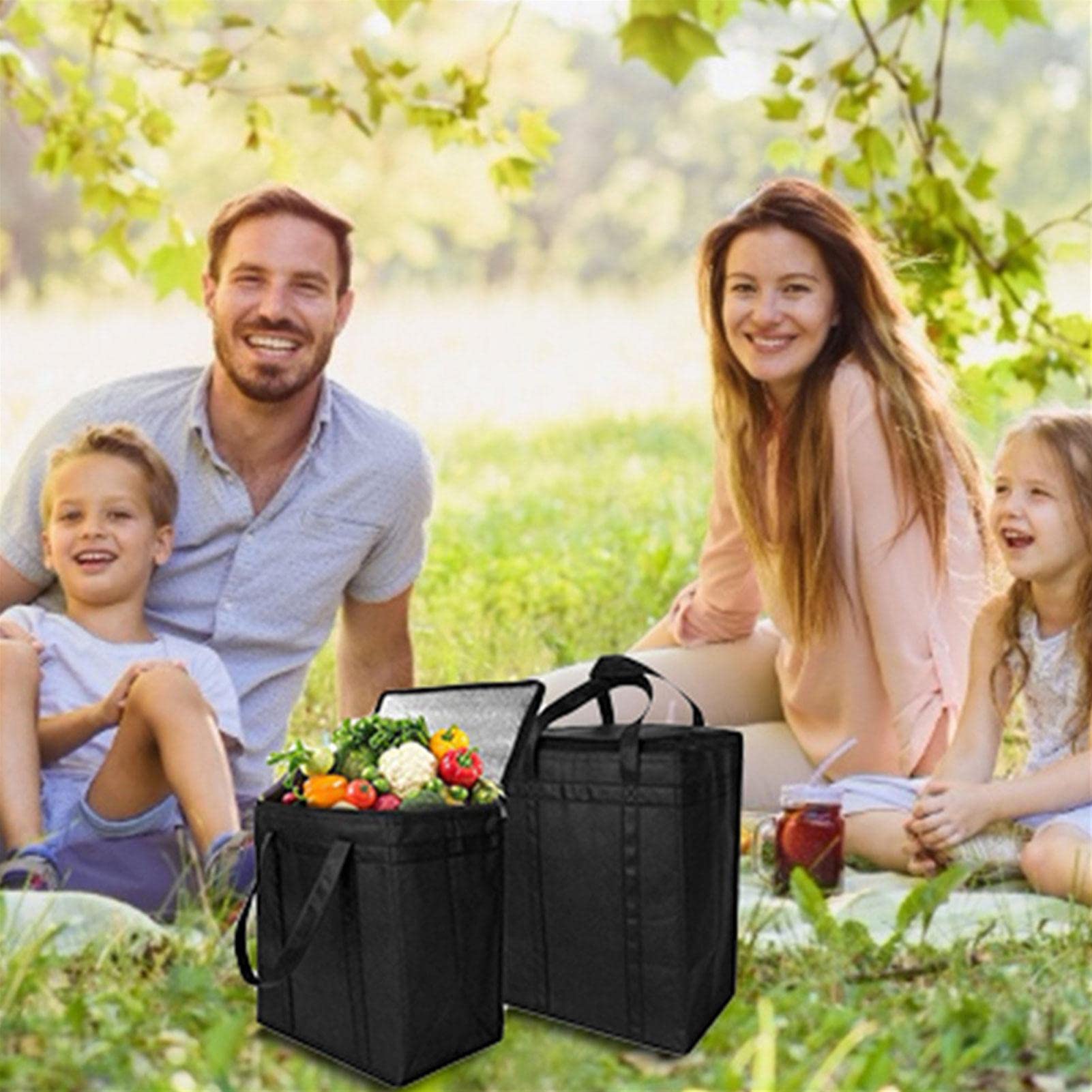 Sacs à provisions isolés réutilisables | Boîte de sac isotherme | Grand sac à lunch pique-nique isolé | Glacière | Sacs d'épicerie | Sac réfrigérant pour camping barbecue shopping pêche famille extér