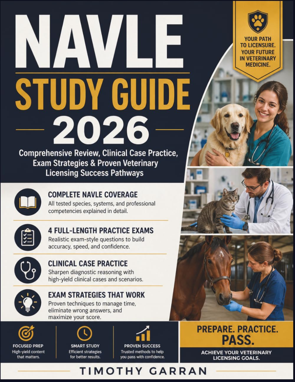 NAVLE STUDY GUIDE 2026: Comprehensive Review, Clinical Case Practice, Exam Strategies & Proven Veterinary Licensing Success Pathways