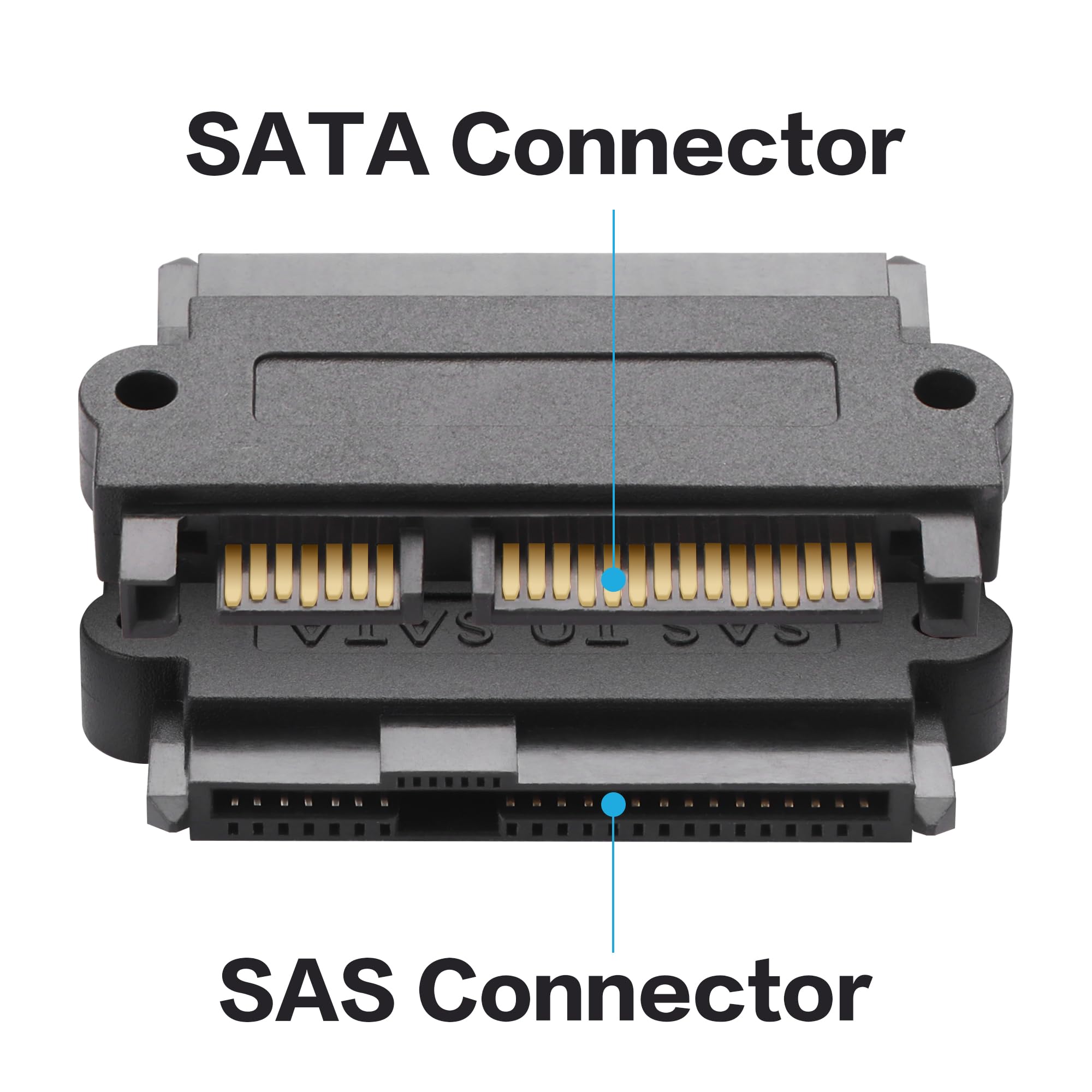 YAODHAOD SAS to SATA Adapter, SFF-8482 29Pin SAS Hard Disk Drive to Motherboard SATA 22Pin Converter Adapter Slim Sata Converter