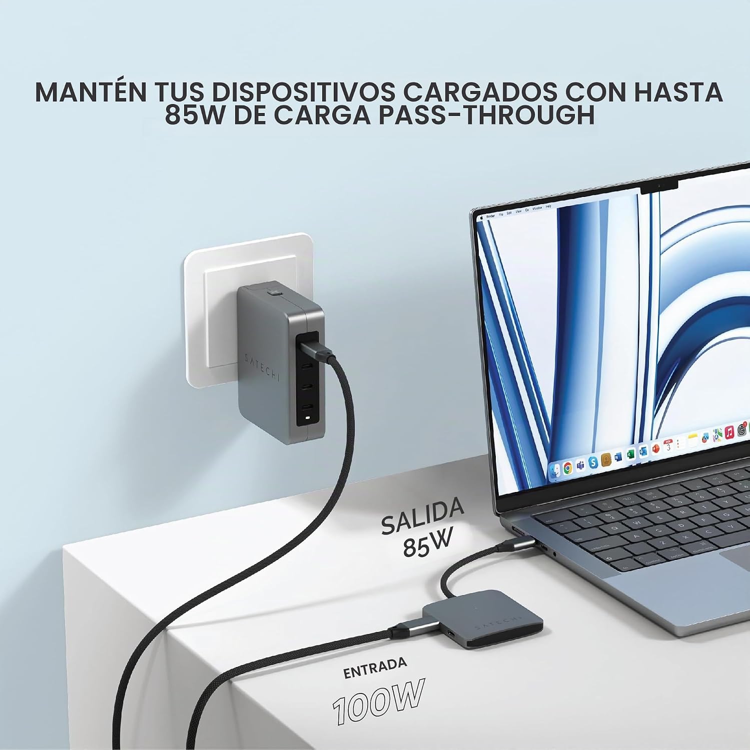 Satechi USB-C Hub: 4 en 1 con 100W de paso a través y 10Gbps USB 3.2 para MacB, miniatura 12