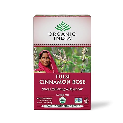 Miniatura 8 de Organic India Té Original de Tulsi - Té de Hierbas, Albahaca Santa y Albahaca Africana para Calma y Alivio del Estrés, Apoyo al Sistema Inmune,