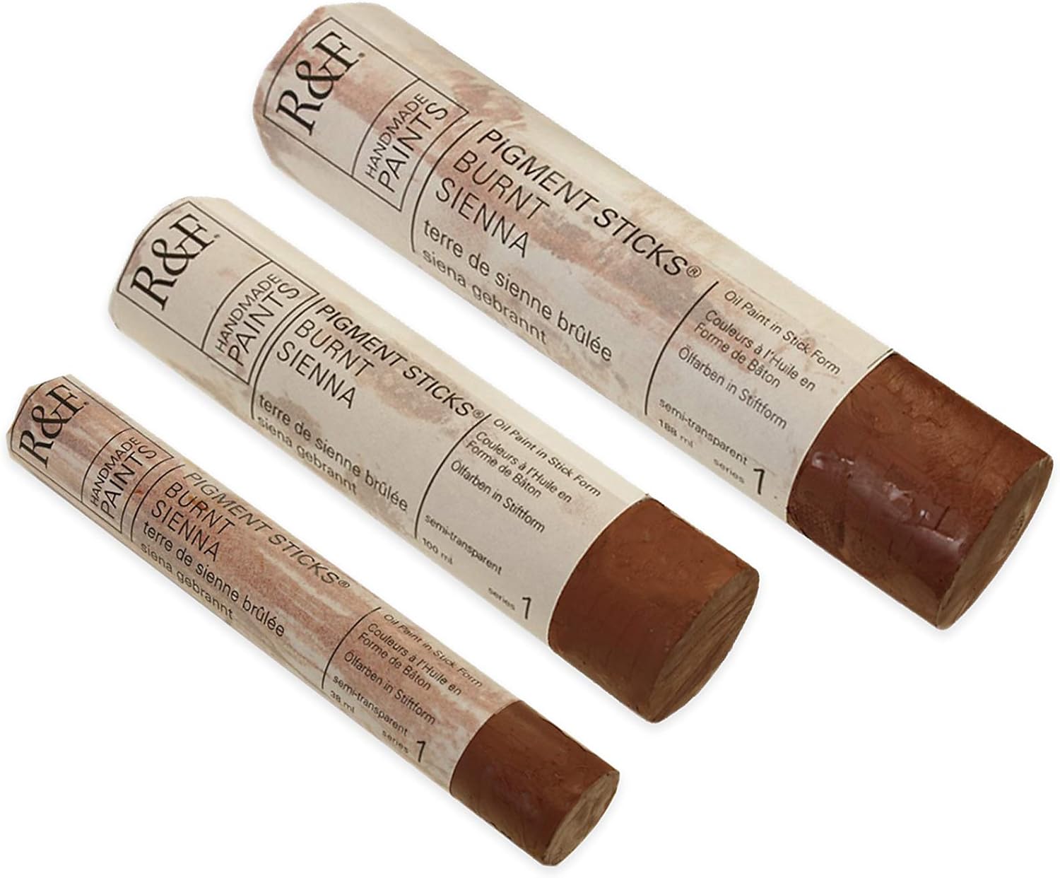 Handmade Paints - Professional Oil Pigment Stick, Burnt Sienna, 100 ml