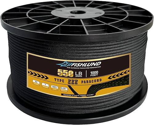 Miniatura 42 de Paracord 550 lb, cuerda de paracord de 7 hebras 305 m, 4 mm, cuerda de paracaídas de nailon para camping, rojo imperial