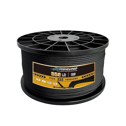 Paracord 550 lb, 7 Strand Paracord Rope 1000ft 4mm, Nylon