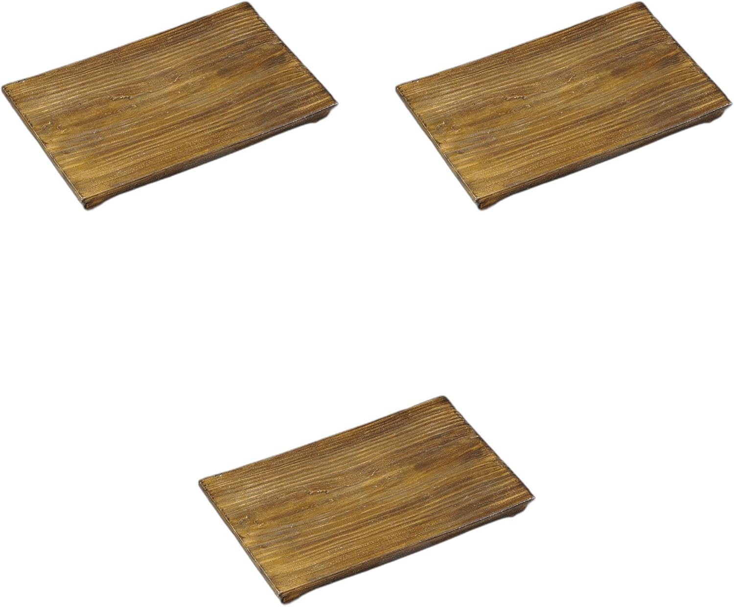 Setomonohonpo Wood Grain Glazed Cutting Board Plate (Large) 11.2 x 7.1 x 1.1 inches (28.5 x 18 x 2.8 cm) | Long Plate Porcelain