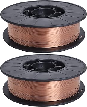 kimllier 2 Pack ER70S-6 Solid Mig Welding Wire 0.030 Inch 0.8MM Mild Steel Welding Wire 11Lbs Spool for All Position Gas Welding