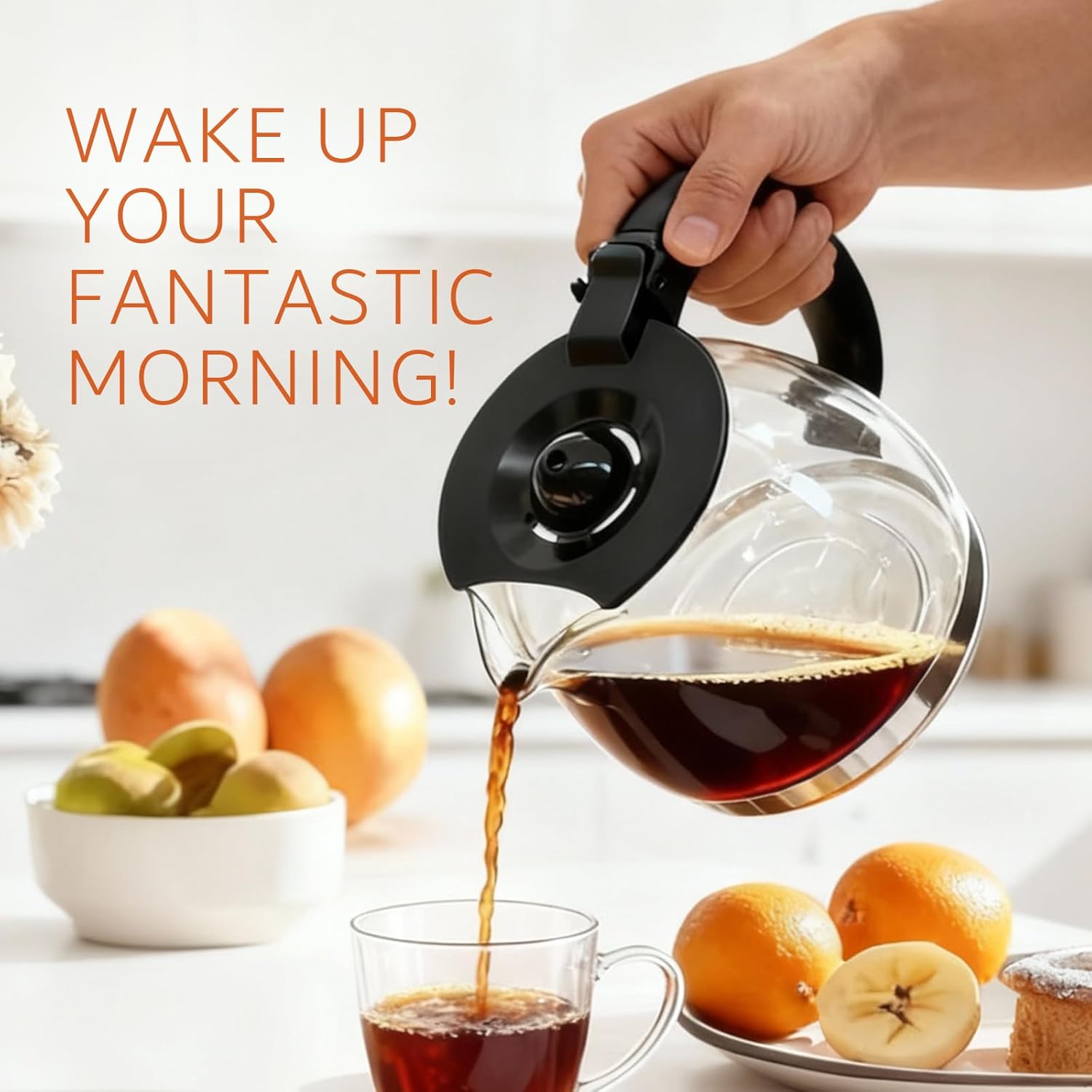 5 Cup Coffee Pot Replacement Compatible for Mr Coffee BVMC-PC05BL2,BVMC-SC05BL, Goumia 5cup coffee maker. Compatible for Hamilton Beach 5 cup coffee maker !Not Fit ALL Mr coffee 5 cup, pls see detail - Image 5