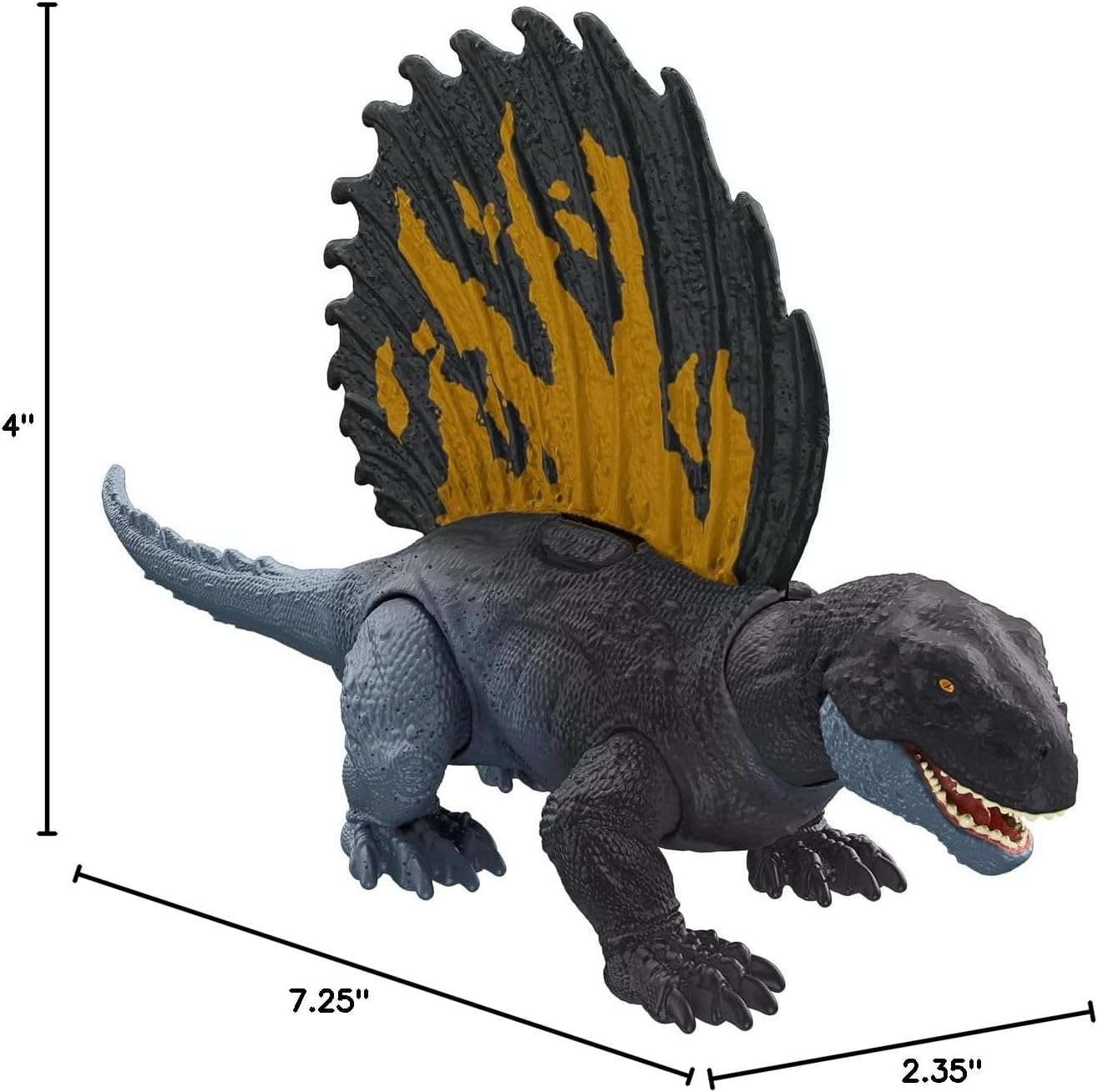 Mattel Jurassic World Strike Attack Edaphosaurus Dinosaur Action Figure Toy with Attack Feature & Movable Joints