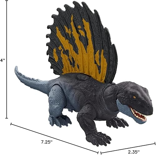 Miniatura 7 de Mattel Jurassic World Strike Attack Edaphosaurus - Figura de acción de dinosaurio con función de ataque y articulaciones móviles