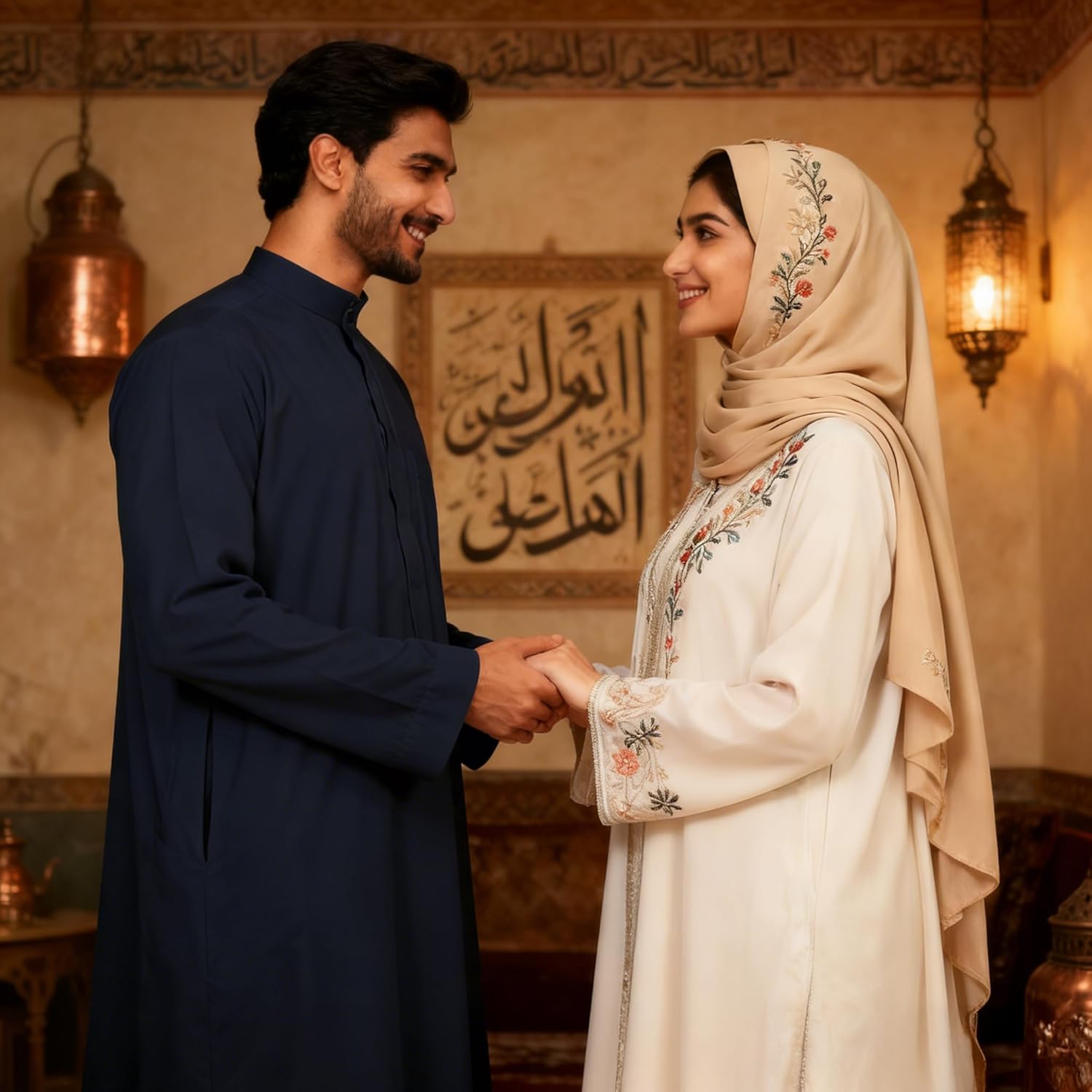 HOMELEX Men's Muslim Clothes Thobe Middle East Kaftan Saudi Arab Caftans Islamic Abaya Dress Dubai Robes