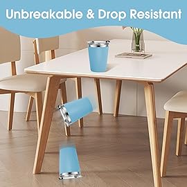 Vermida Kids Cups with Straws and Lids, 5 Pack 12oz Spill Proof Toddlers Straws Tumbler with Lids, Stainless Steel Kids Cups with Lids for School, Outdoor, Multicolor