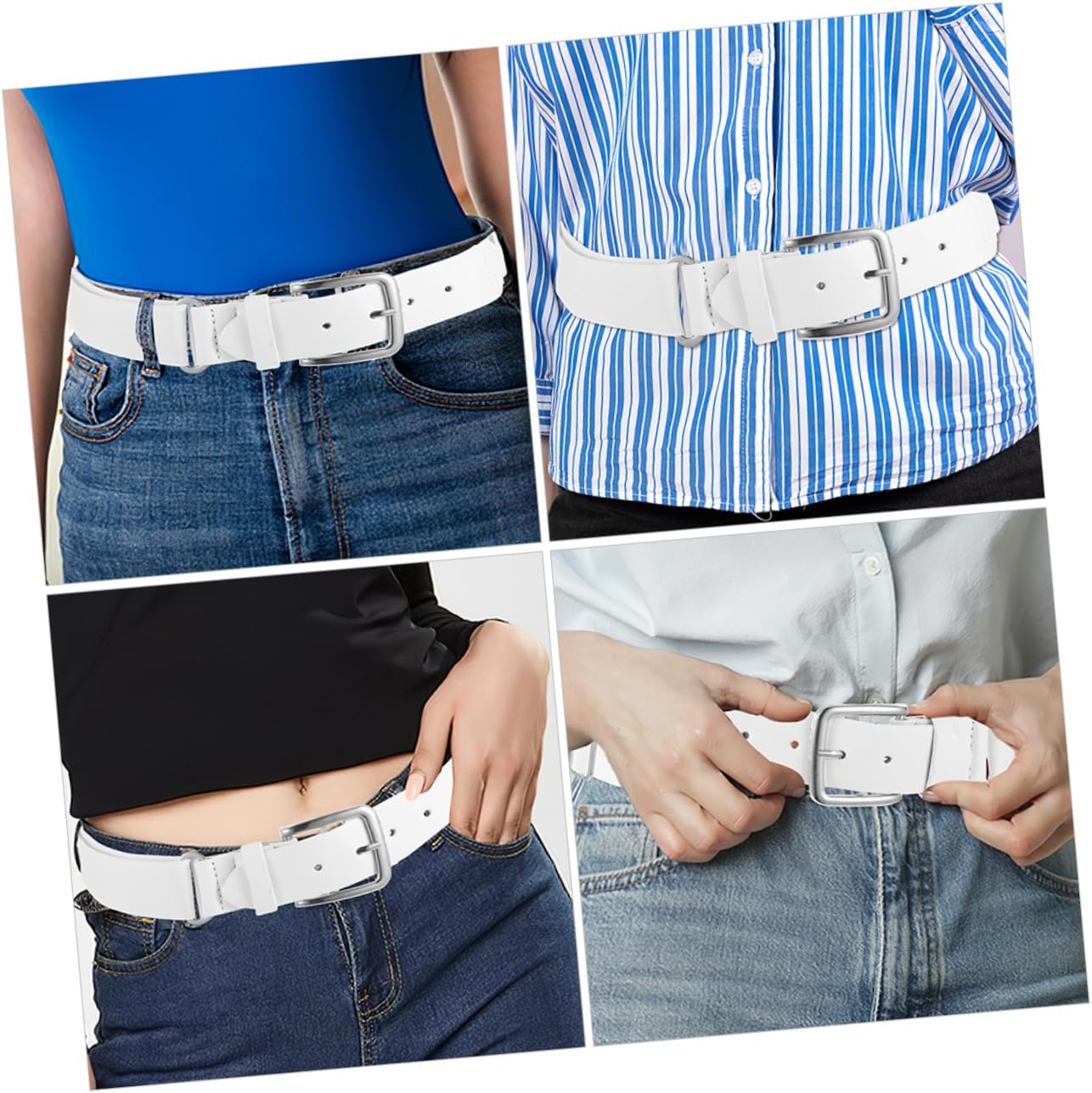 Yardwe 2Pcs Elastic Baseball Belt for Men and Women Softball Waist Belt for Sports Versatile Unisex Design for Fashion and Functionality