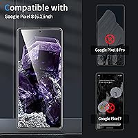 Vista 2 de [Paquete de 2+2 protectores de pantalla de privacidad para Google Pixel 8, protector de pantalla de vidrio templado antiespía y protector de lente