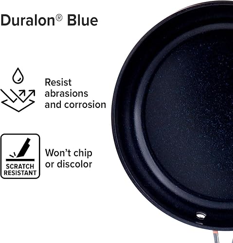 Miniatura 2 de Nuwave Juego de 3 sartenes de 8 pulgadas, 10 pulgadas, 12 pulgadas, forjadas ligeras, G10 Healthy Duralon Blue Ceramic Ultra Antiadherente, listas