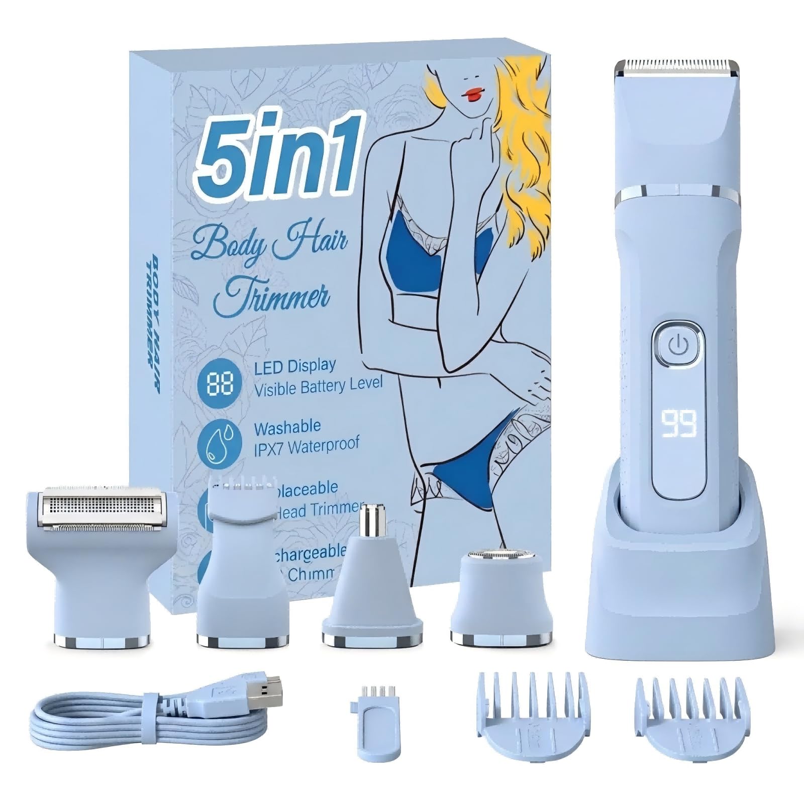 KINGTEE 5-in-1 Electric Shaver
