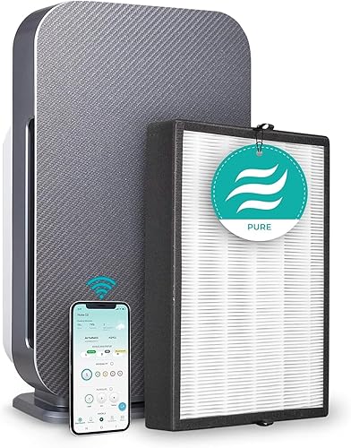 Alen Purificador de aire BreatheSmart 45i HEPA con filtro puro para habitaciones grandes de hasta 1900 pies cuadrados - Perfecto para dormitorios y