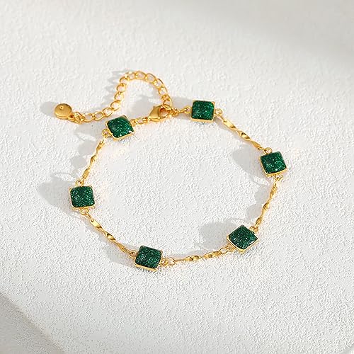 Vista 82 de Delicadas pulseras de oro para mujer, chapado en oro 18, ajustable, mal de ojo, mariposa, cuentas, perla, corazón, turquesa, hecha a mano para mujer