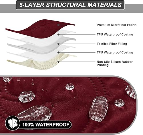 Vista 23 de Funda para silla reclinable 100% impermeable, fundas de silla reclinable para silla reclinable, funda de tela antideslizante para sala de estar