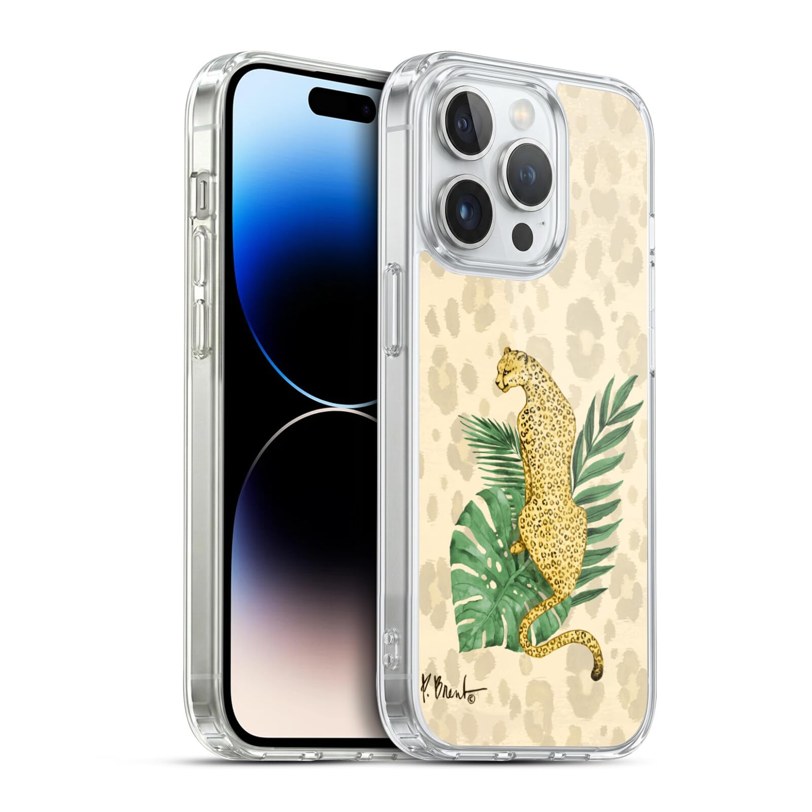 Funda de gel Paul Brent Palmeras Wildcat Wilderness para Apple iPhone 14 Pro 7
