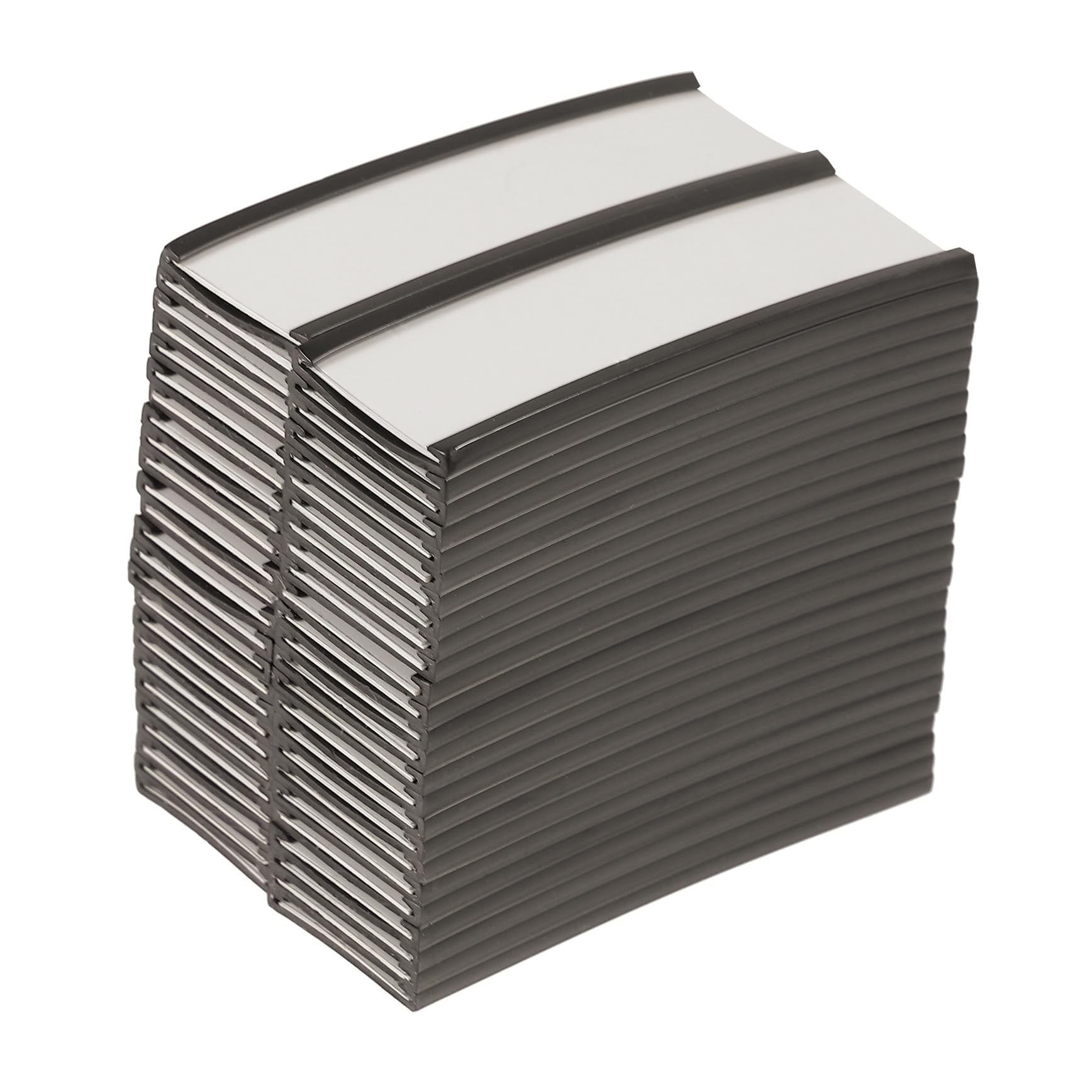 SOLUSTRE Porta Etichette Magnetico Clip da 76x25mm, Set da 50 Morsetti per Cartellini Prezzo Supermercato, Espositori Magnetici per Magazzino e Ufficio, Sostituzione Facile Carta, Uso