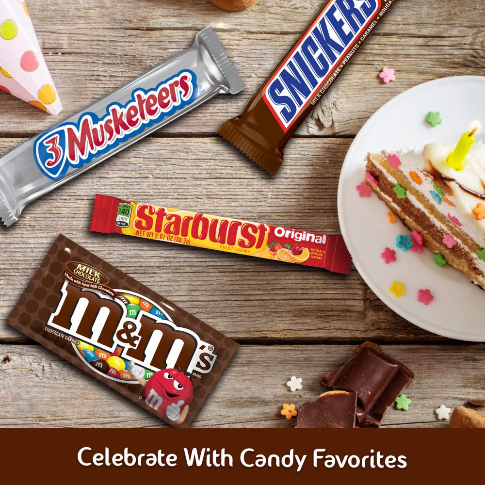 M&M'S, SNICKERS, 3 MUSKETEERS, SKITTLES & STARBURST Full Size Chocolate Candy Variety Mix 56.11-Ounce 30-Count Box : Chocolate Assortments And Samplers : Grocery & Gourmet Food