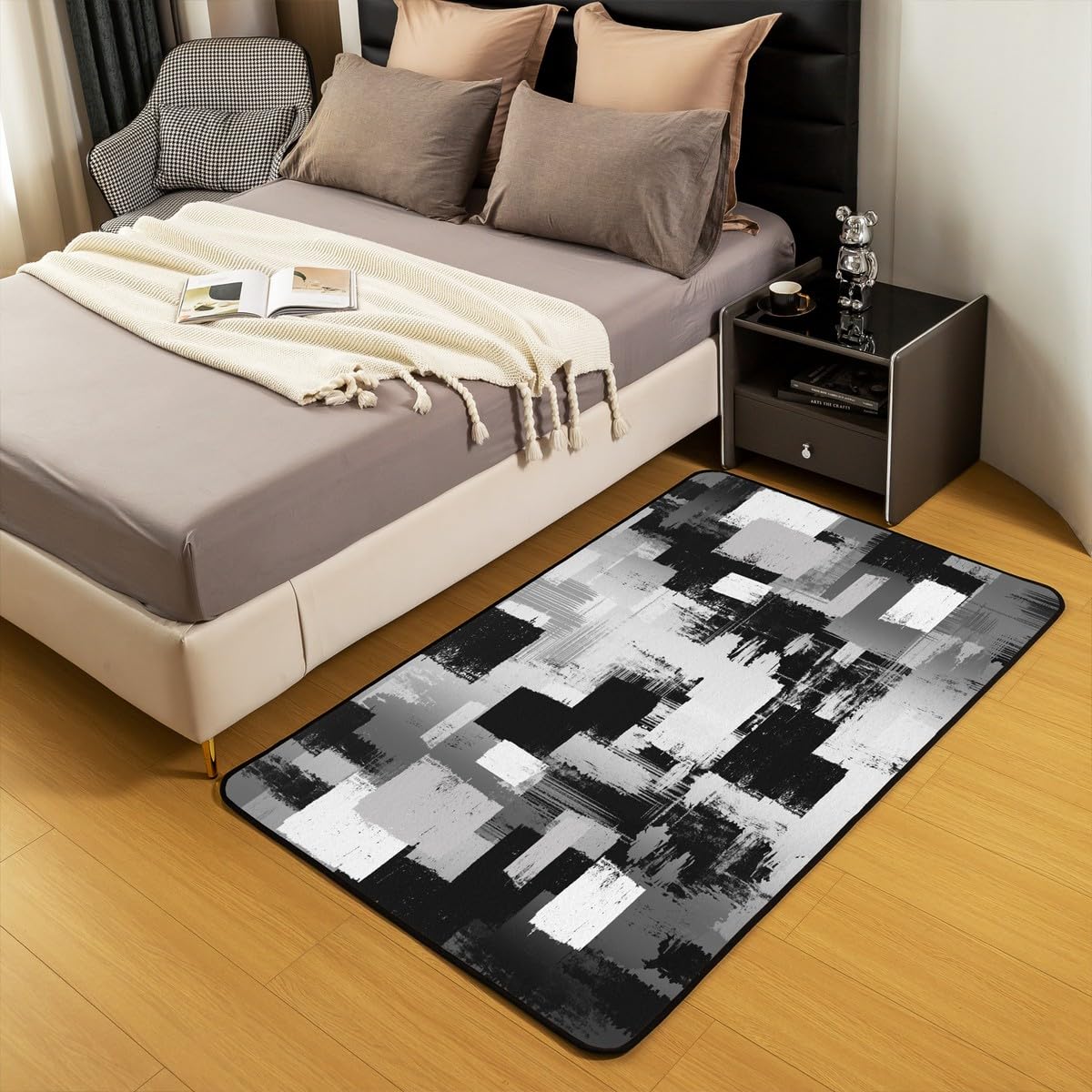 Dywan dla dzieci z abstrakcyjnym obszarem 100 x 150 cm, vintage, niechlujny, rdzy, dywany do salonu, dla chłopców, dziewcząt, nastolatków, sztuka nowoczesna, zestaw dywaników dekoracyjnych,