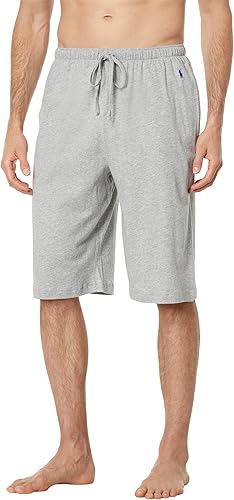 POLO RALPH LAUREN Enzyme - Pantalones cortos de dormir de algodón ligero para dormir, Andover Heather Rugby Royal Pp MD, Andover Jaspeado