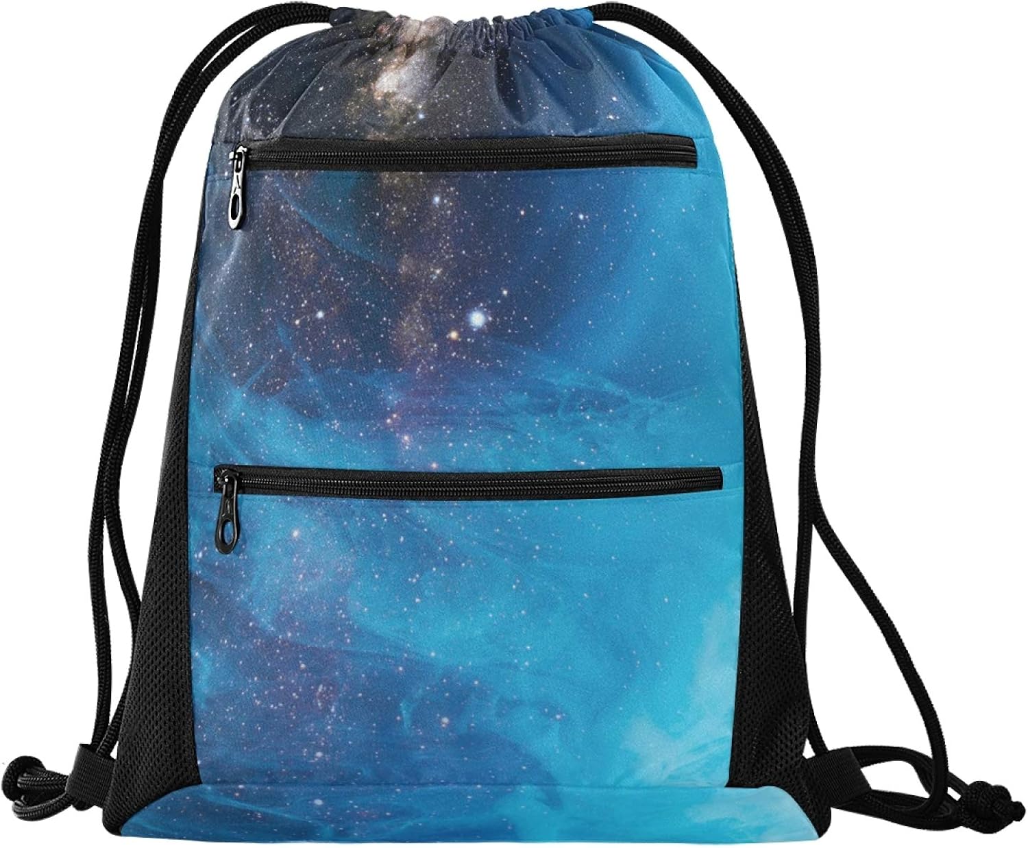 シューズサック シューズケース 巾着袋 靴収納袋 運動 防水 超軽量 部活 シューズバッグ 布 ジムサック 青い 大容量宇宙 ナップサック 学生 メンズ シューズ入れ 人気 おしゃれ 激安正規品 ブルー 男の子