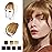 BARSDAR Clip in Bangs Human Hair - Real Human Hair Clip in Bangs for Women - Golden Blonde Wispy Bangs Extensions Fringe with Temples Dyeable Real Hair Bangs Hairpieces - Golden Ginger Blonde