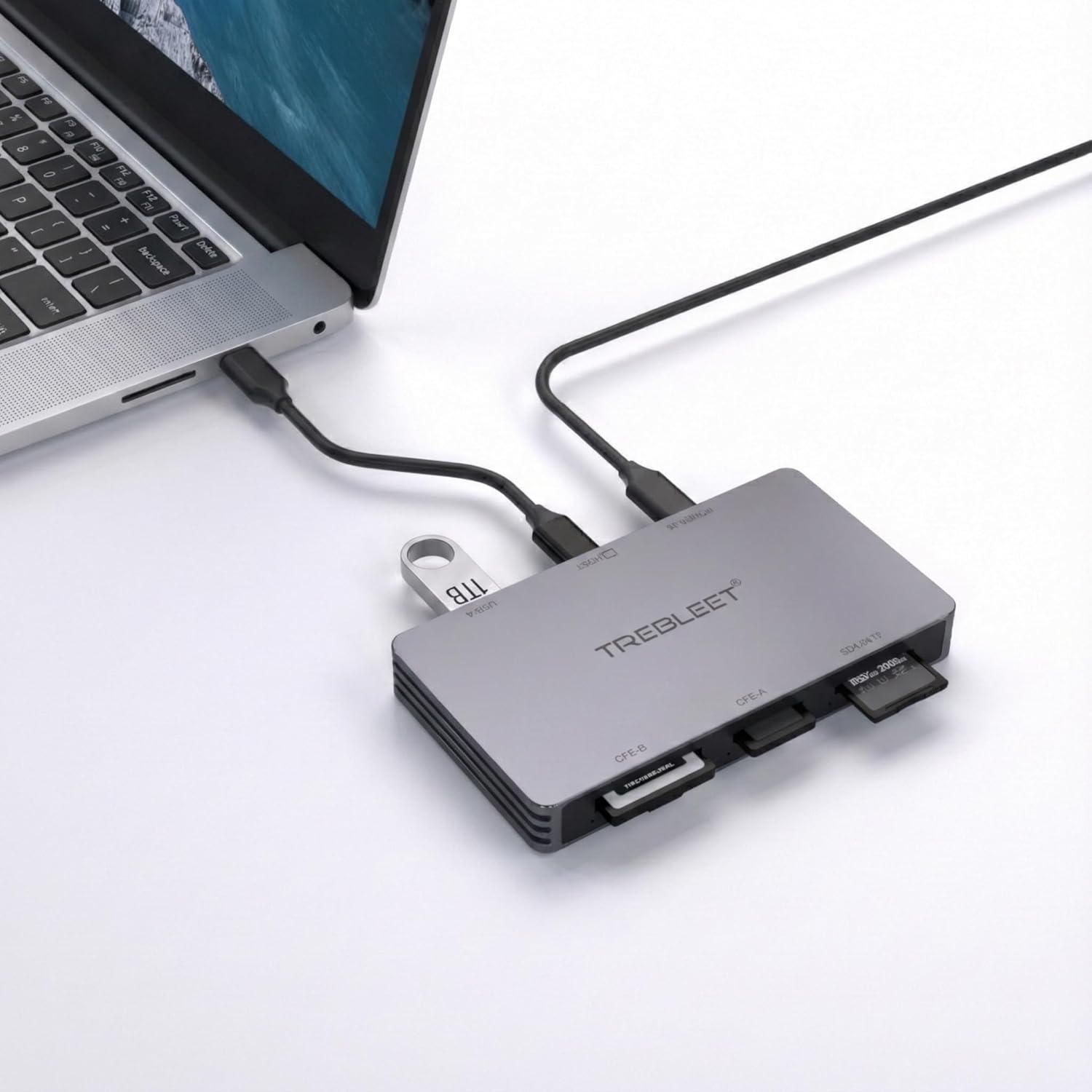 6-in-1 Professional Multi-Card Reader for CFexpress Type A & Type B, SDXC UHS-II, MicroSD – USB 3.2 Gen 2 (10Gbps) with Extra USB-A Hub Port & Auxiliary Power Support for Sony/Canon/Nikon/Mac/Windows
