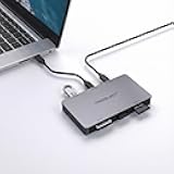 6-in-1 Professional Multi-Card Reader for CFexpress Type A & Type B, SDXC UHS-II, MicroSD – USB 3.2 Gen 2 (10Gbps) with Extra USB-A Hub Port & Auxiliary Power Support for Sony/Canon/Nikon/Mac/Windows