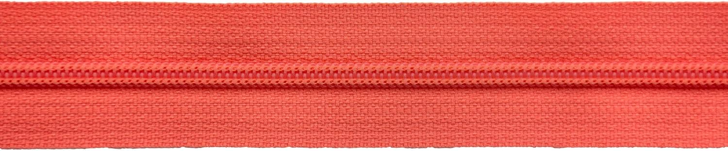 YKK #3 Coil Zipper, 13.5 inch Length, Geranium Orange 816 (100 Pack)