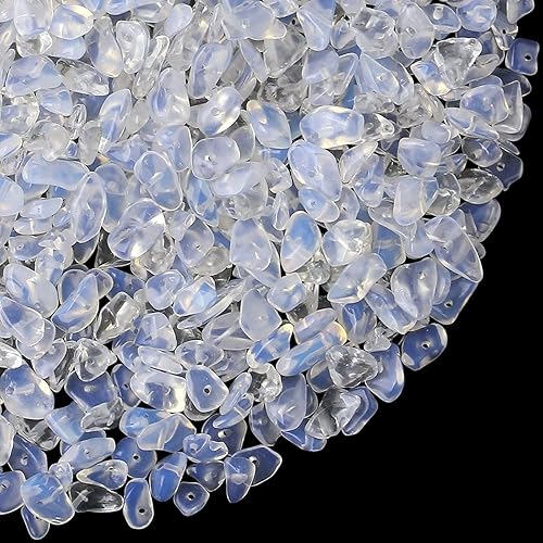 Miniatura 7 de LAIDANLA 400 cuentas de piedra natural de cuarzo rosa de 0.315 a 0.315 pulgadas, piedras preciosas irregulares perforadas para manualidades, cuentas