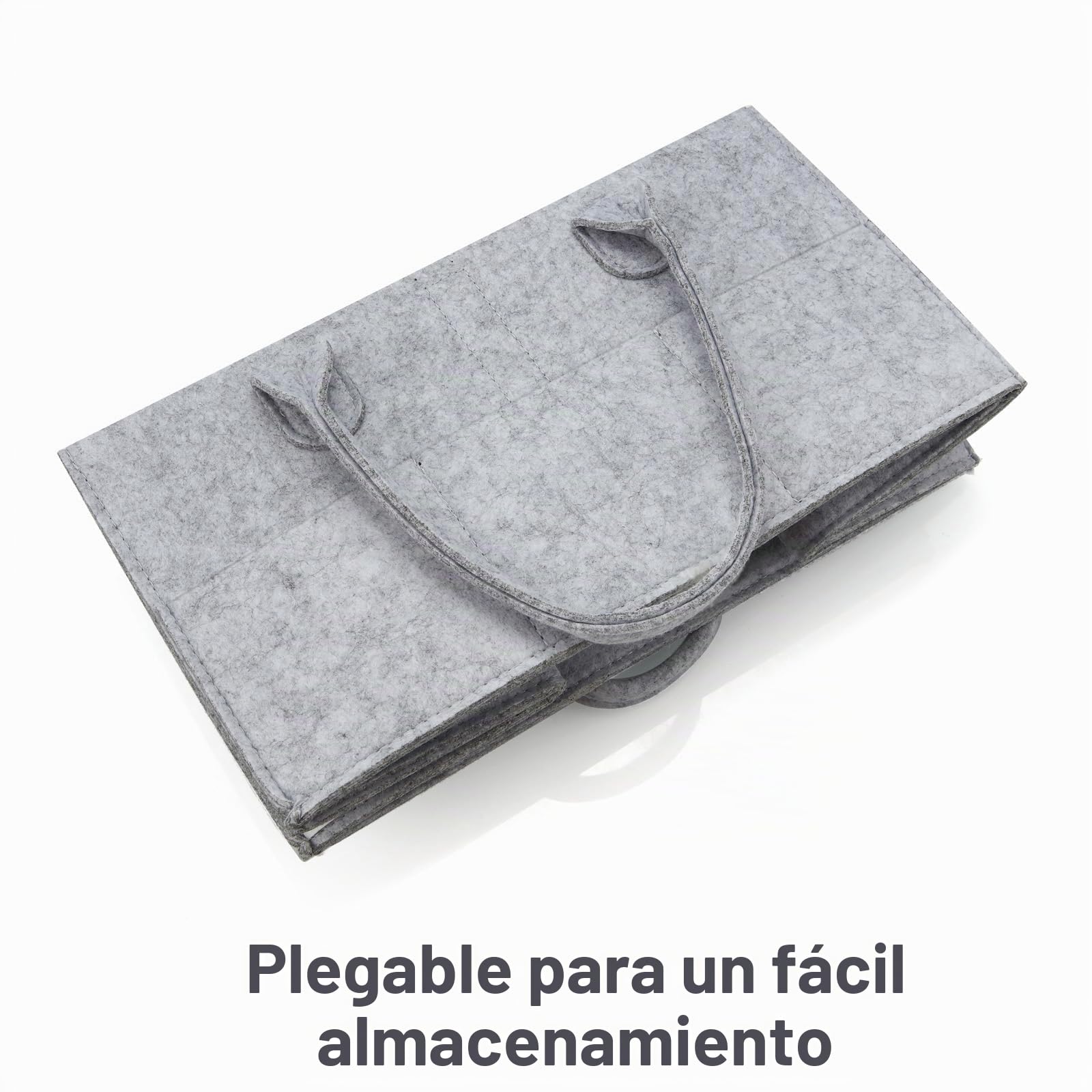 PandaEar Organizador de Pañales para Bebés, Caddy Portátil para Pañales, Cesta de Almacenamiento para Guardería de Toallitas y Artículos de Bebés con Diseño Dividido (Gris)