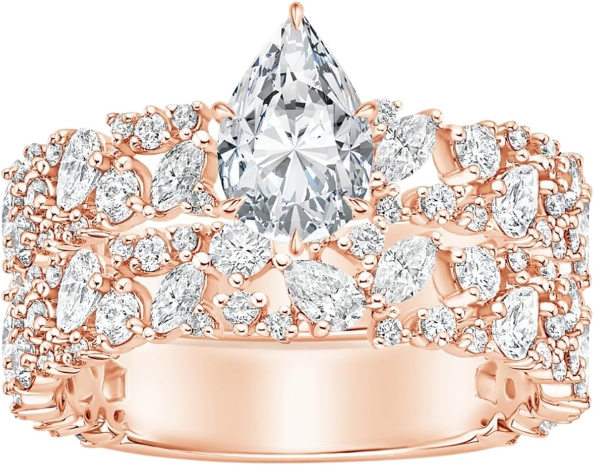 1-4 Ct Moissanite Ring In 10k 14k 18k Gold & 925 Sterling Silver Solitaire Flurry Moissanite Bridal Rings Set Christmas Gift For Women