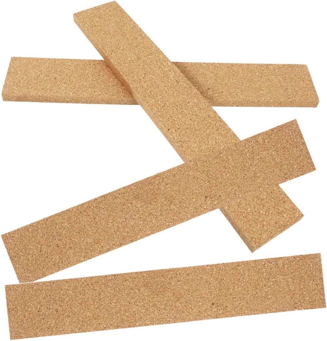 VILLCASE 4pcs Self-Adhesive Cork Strips for Memo Boards Decorative Bulletin Bars for Office Home and Classroom Easy to Use Photo and Note Display Wall Decor