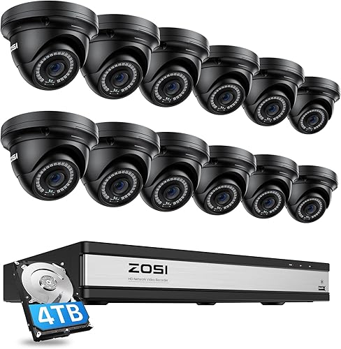 Miniatura 10 de ZOSI H.265+ 5MP 2K PoE Sistema de cámara de seguridad para interiores y exteriores, grabadora PoE NVR de 8 canales con disco duro de 2 TB para