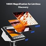 Hayve 4.3'' IPS Coin Microscope, 1000X Magnification Digital Microscope for Adults,Coin Collection Supplies with 8 Adjustable LEDs,Windows Compatible