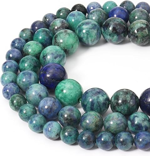 Miniatura 4 de 60 cuentas de piedras preciosas naturales de lapislázuli fénix natural de 0.236 pulgadas (0.236 in), cristal curativo energético, cuentas de piedra