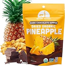 Mavuno Harvest Organic Chocolate Covered Pineapple - Organic Dried Pineapple Dipped in Dark Chocolate - Non GMO, Fair Trade & Vegan Chocolate Treat - Healthy Chocolate Snacks - 1lb Bag