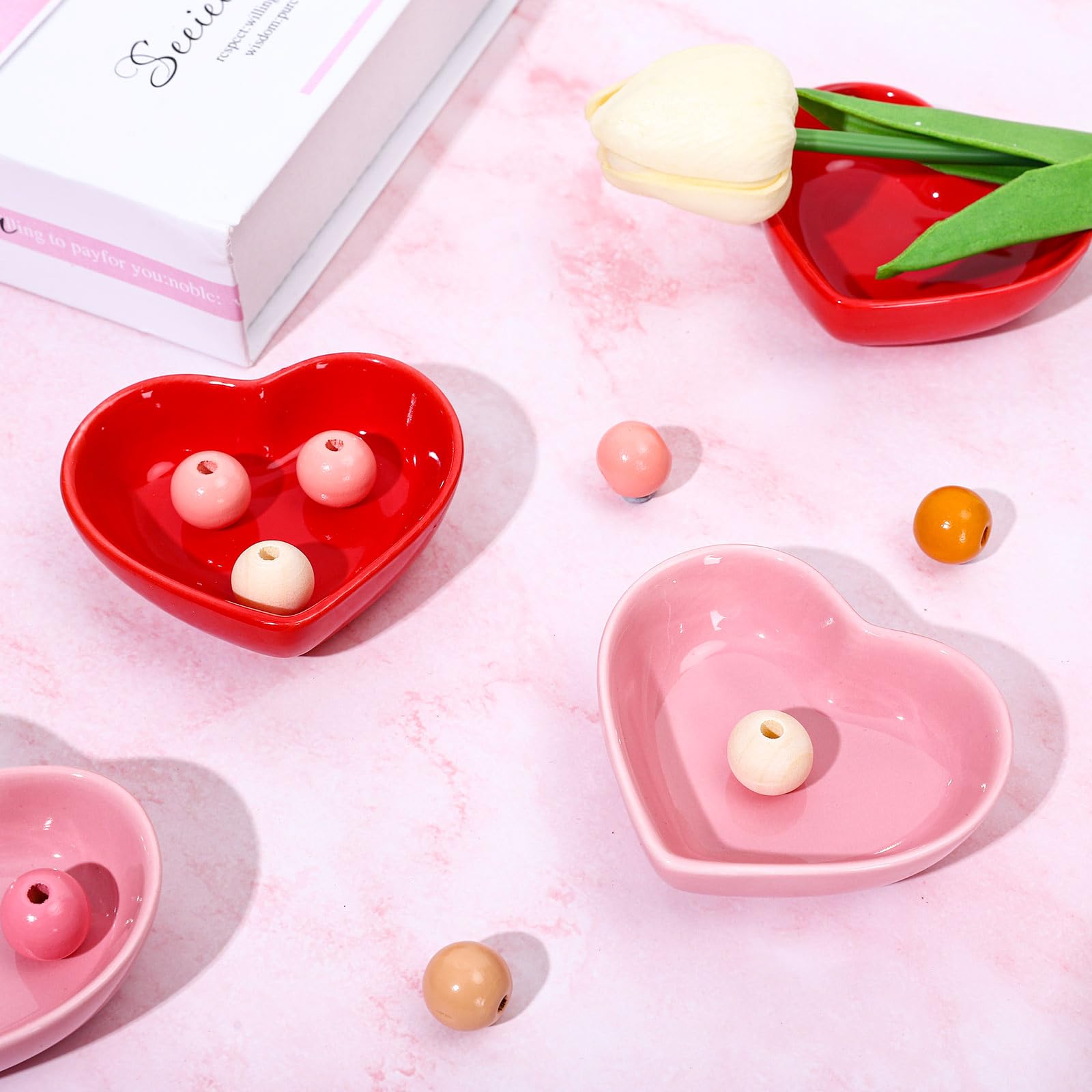 Amazon.com | Whaline 4Pcs Heart Shape Sauce Dish Ceramic Side Dish