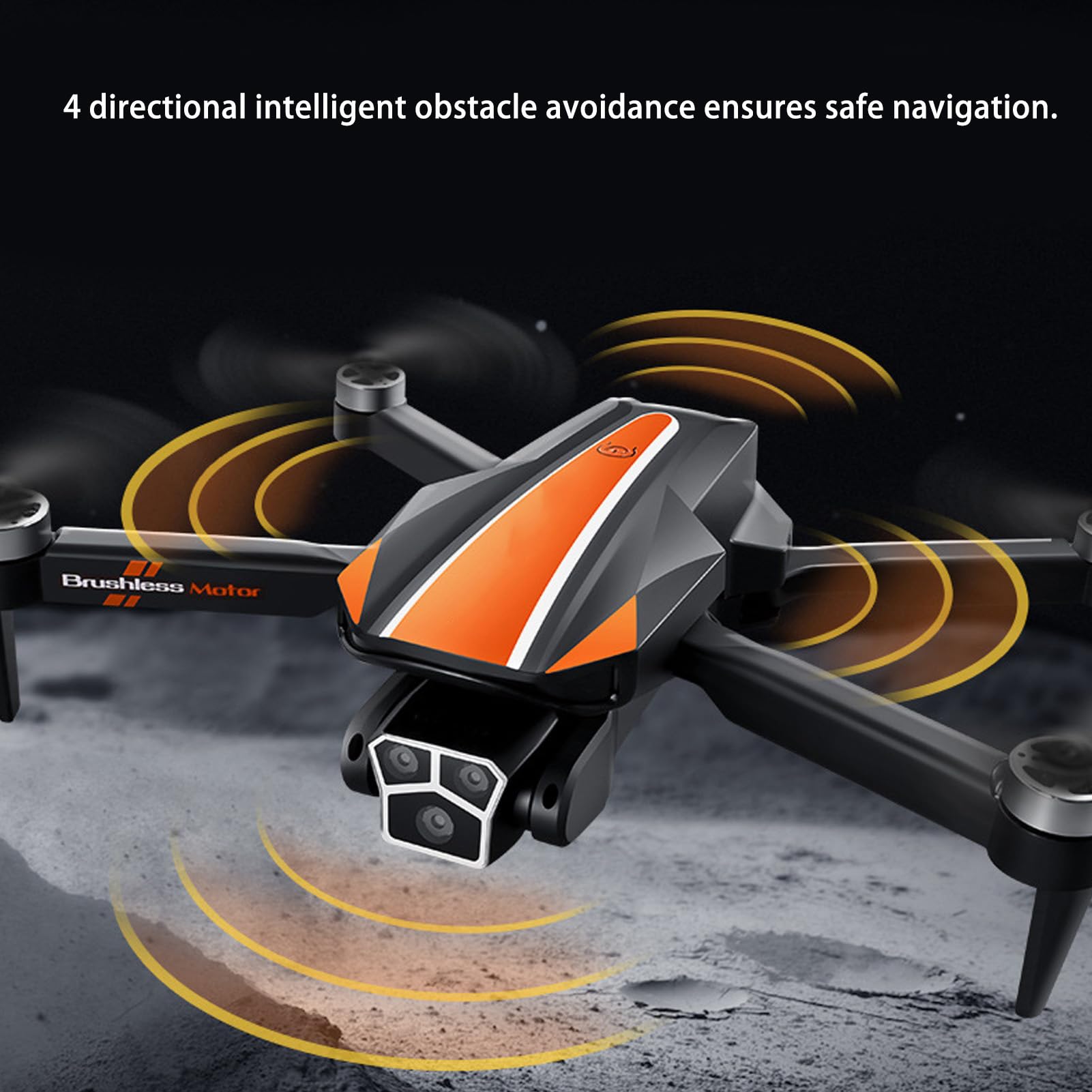 Bezszczotkowy Silnik Drona z Potrójnym aparatem. Składany Zdalnie Sterowany quadcopter. Utrzymywanie wysokości. Unikanie Przeszkód dla Dorosłych Dzieci