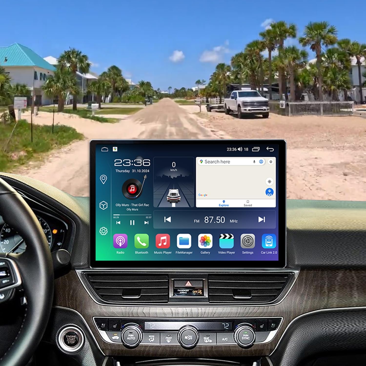 12.5" Android Car Stereo for Honda Accord 2018-2022 Wireless Apple Carplay Android Auto Car Radio Bluetooth Head Unit QLED Touch Screen 1920x1200 GPS Navigation（4GB+64GB）