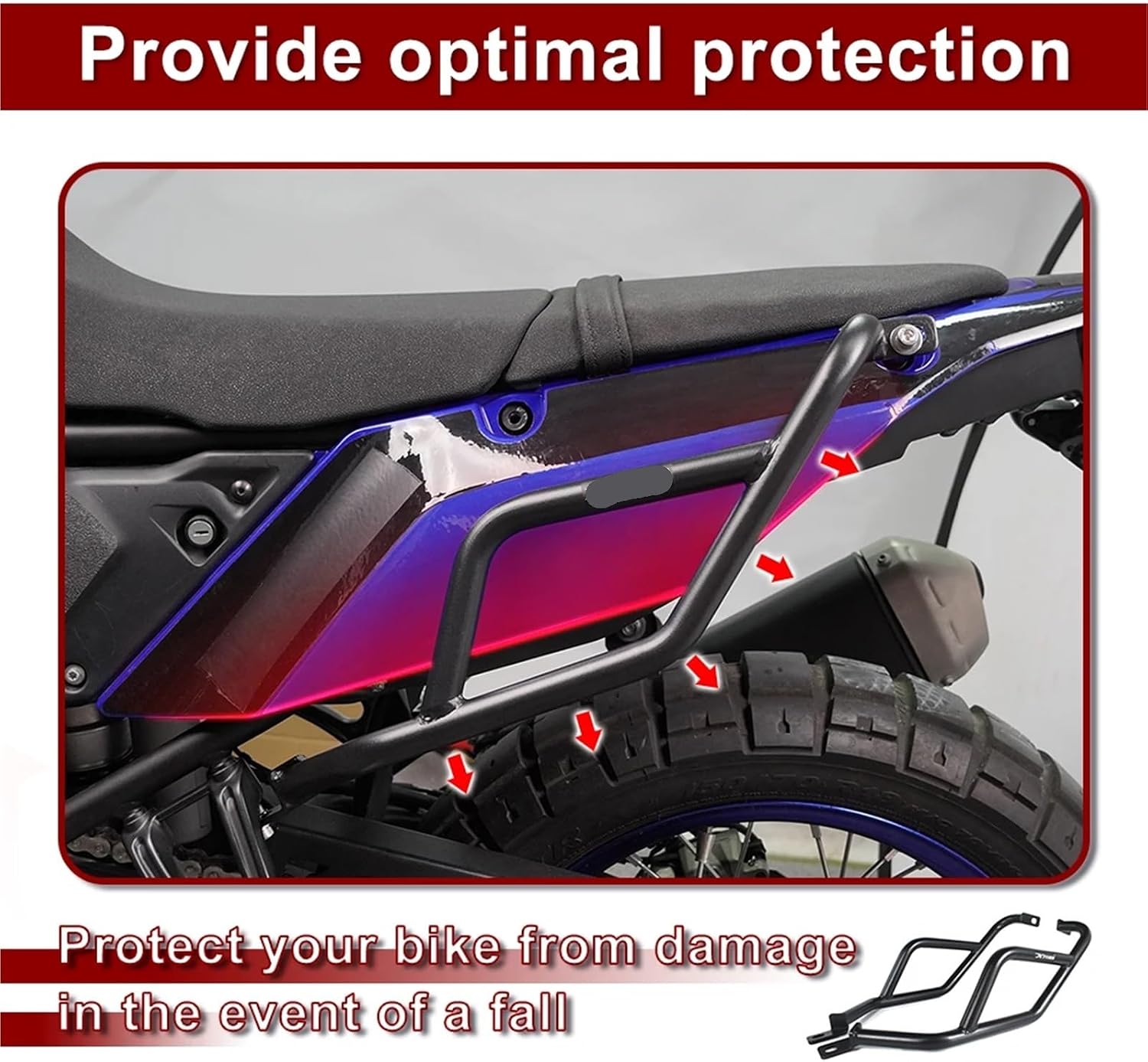 Replacement for Tenere 700 XTZ690 Tenere700 2019-2024 Motorcycle Highway Crash Bars Bumper Engine Guard Saddlebag Side Box Protection Frame