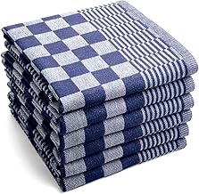 طقم فوط متعددة الأغراض 100% قطن، 3 قطع مقاس 50 × 70 سم، مربعات أزرق فاتح من سيجنولا
